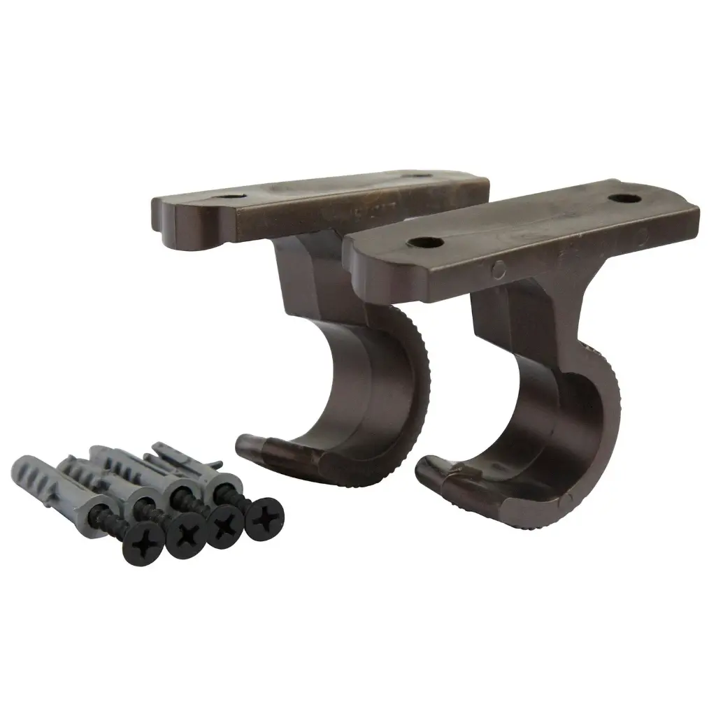 Soporte Cortinero Techo Cafe 3/4" Ado x 2 Und