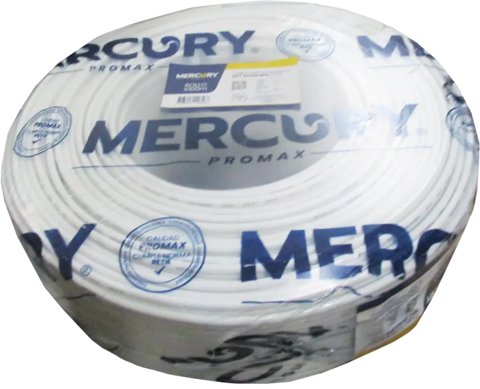 Cable Duplex Blanco Mercury Spt Awg Bm (Cu-Clad Al) Rollo X 100m
