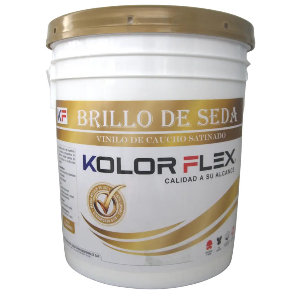Pintura Acrilica Brillo De Seda Kolor Flex Blanco Cuñete
