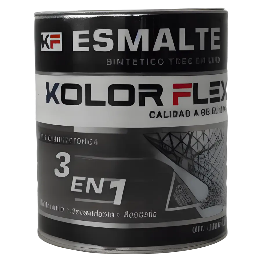 Pintura Esmalte Kolor Flex 3 En 1 Aluminio Galon