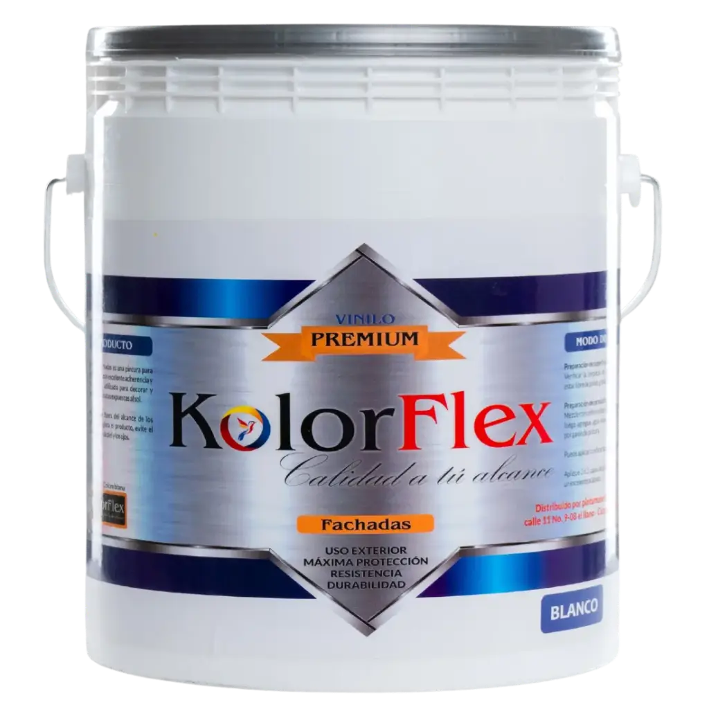 Pintura Vinilo Kolor Flex Premium Fachada Blanco Galon