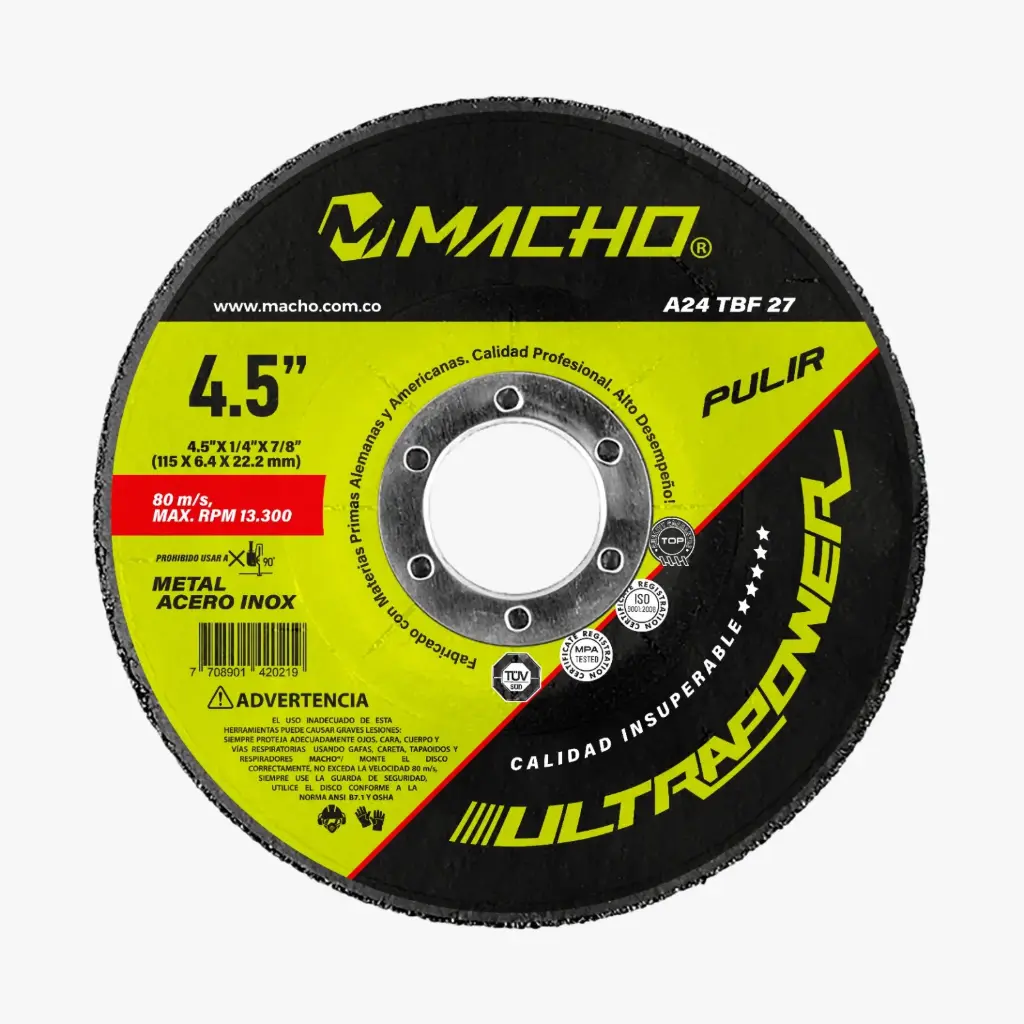 Disco Abrasivo Pulir Pro Macho