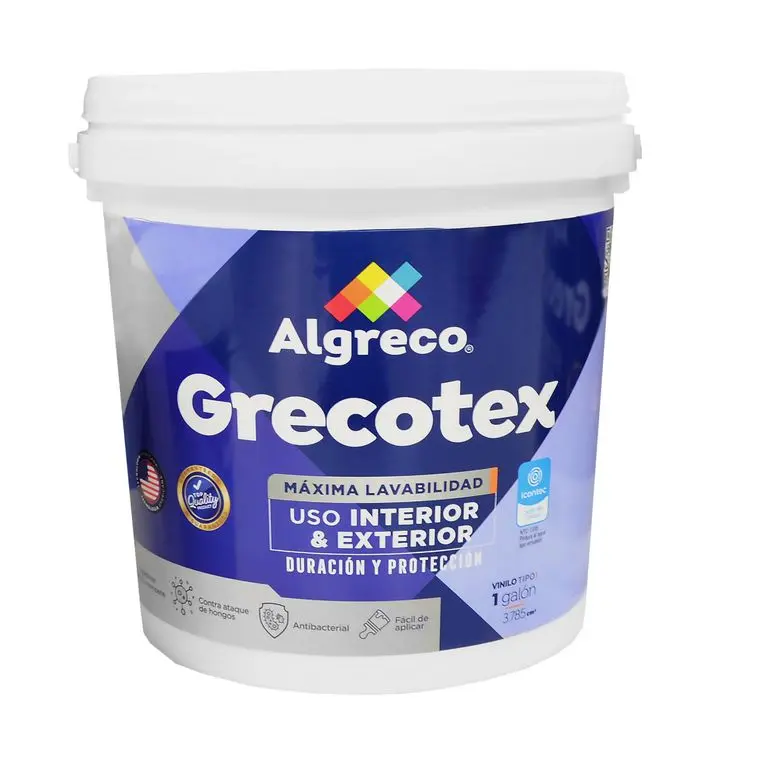 Pintura Vinilo Tipo 1 Grecotex Base Pastel Algreco