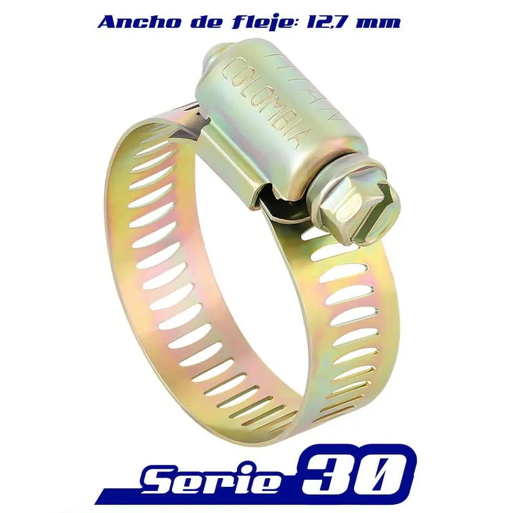 Abrazadera Cremallera Acero Al Carbon 12.7mm Serie 30 Titan