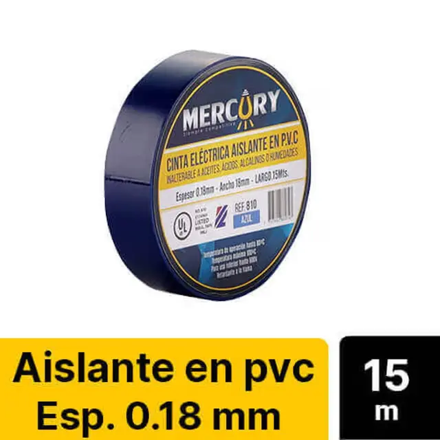 Cinta Aislante 0.18mm 15m Mercury