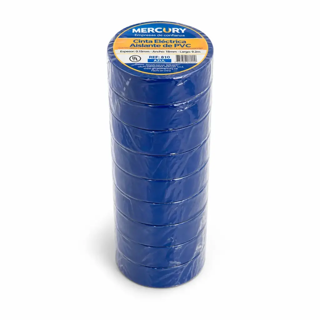 Cinta Aislante 0.18mm 5m Mercury Pack x 10u