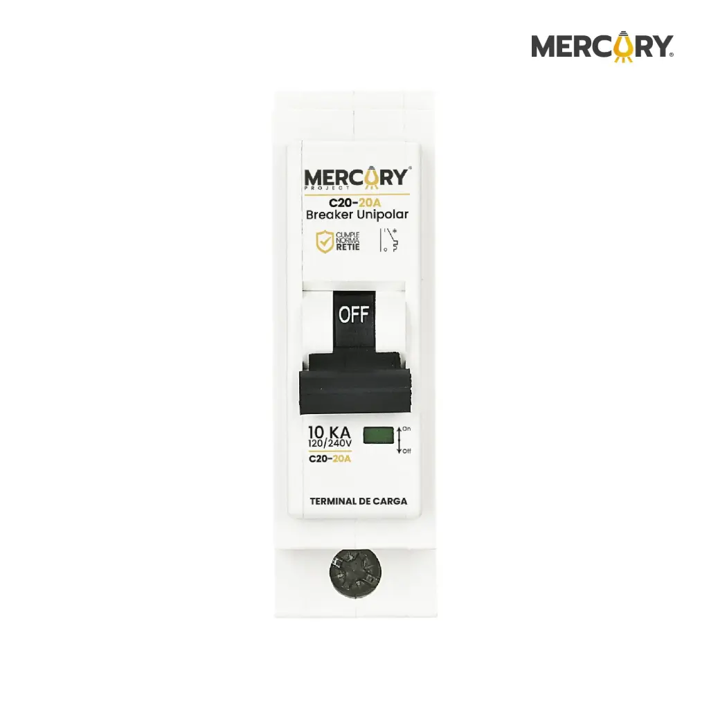 Breaker Blanco L7 Project 1P Enchufable Mercury