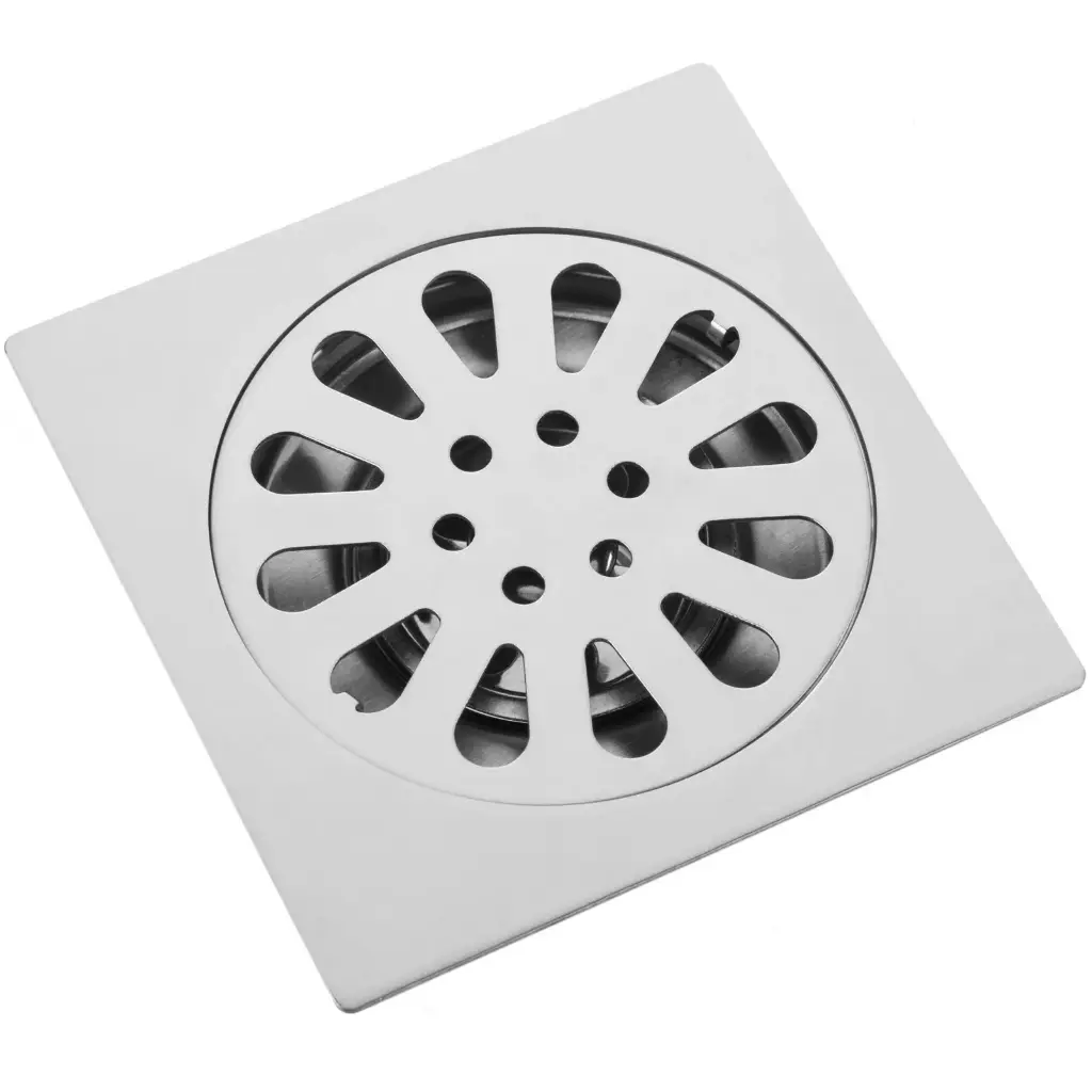 Rejilla Baño Luxury 4” Antiolor Acero Inoxidable Cromo Mercury