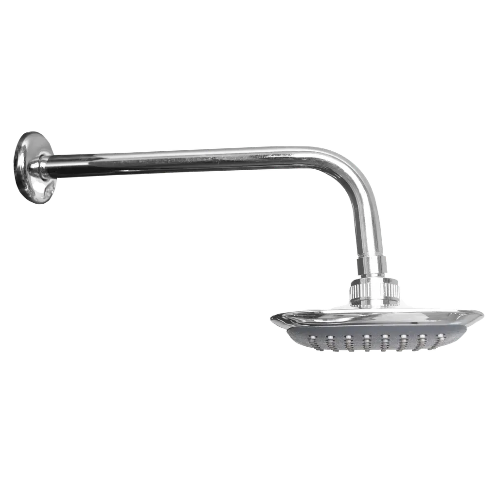 Ducha Regadera Cromada Con Brazo Cuadrada Fermetal