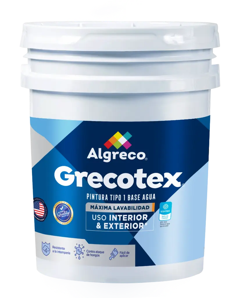 Pintura Vinilo T1 Grecotex Algreco Blanco Cuñete
