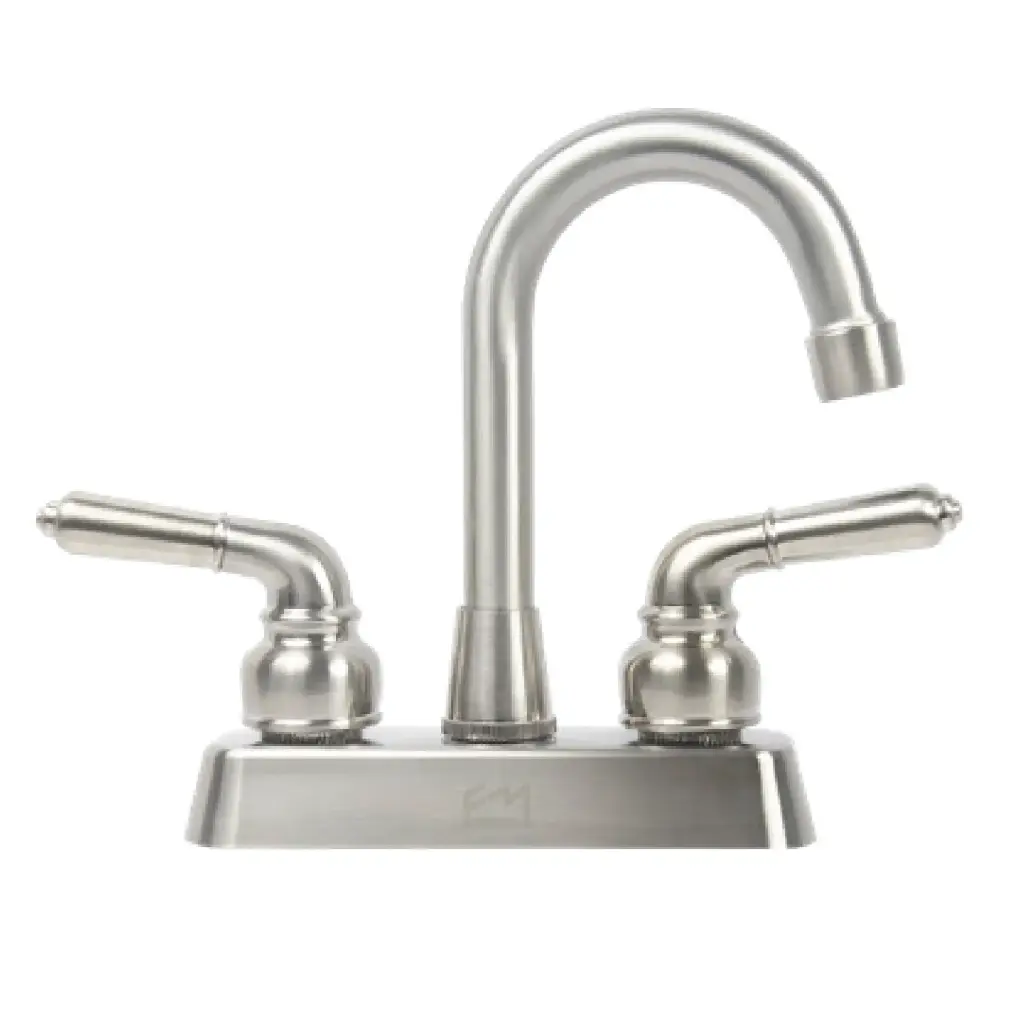 Mezclador De Lavamanos 4" Palanca Redonda Satinada Fermetal