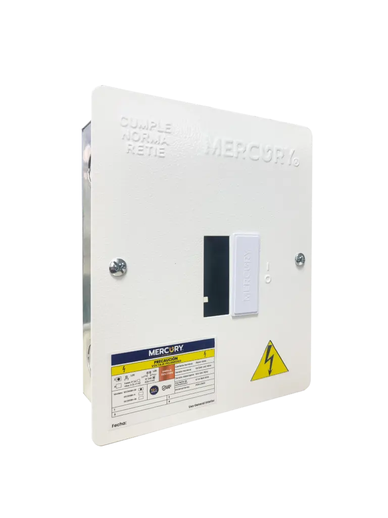 Tablero Cu Mono/Bifasico Promax Tapa Lisa Metalica Mercury