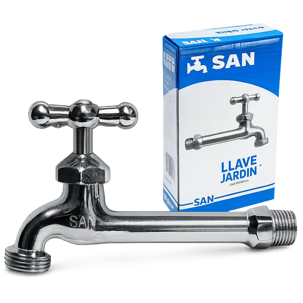 Llave De Chorro Cromada Con Extension San