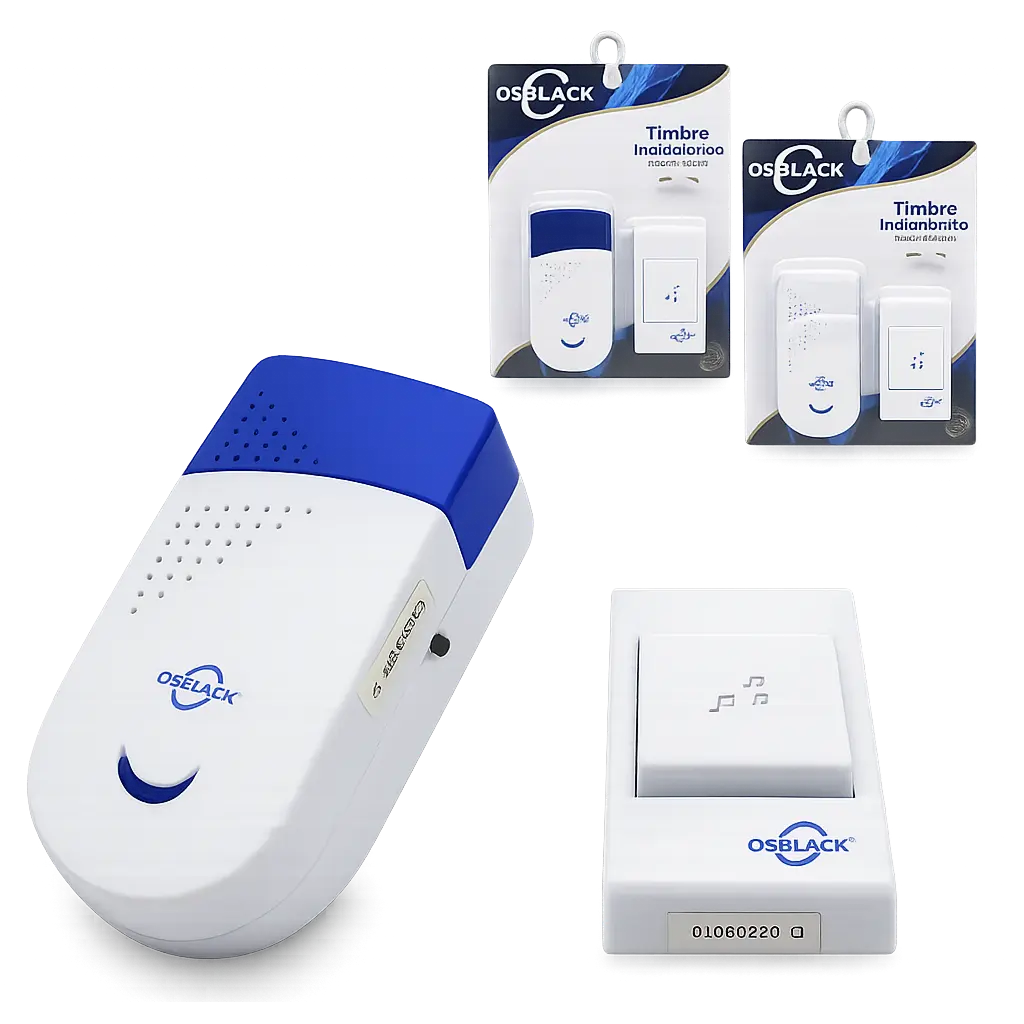 Timbre Inalambrico Sencillo Con Clavija Osblack