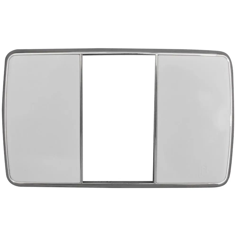 Tapa Doble Linea Futura Blanca Incrustar Borde Cromado Duke Energy