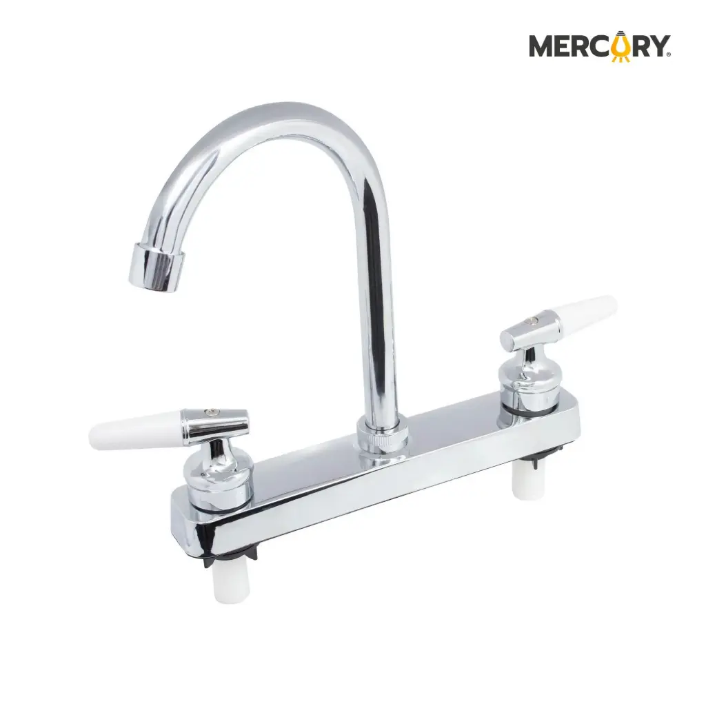 Mezclador Lavaplatos 8" Cuello Fijo/Abs Manija/Palanca Mercury