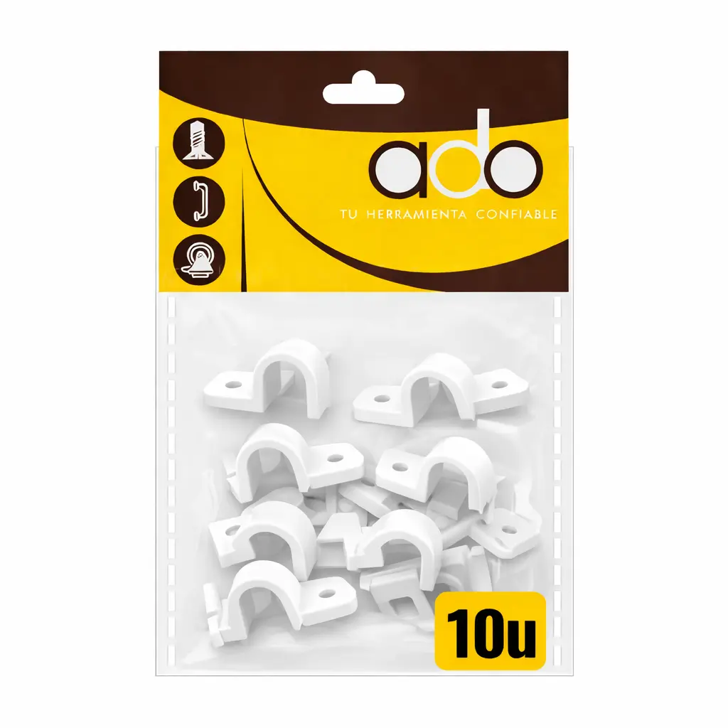 Grapa Tubo Plastica Blanca Ado X 10 Und