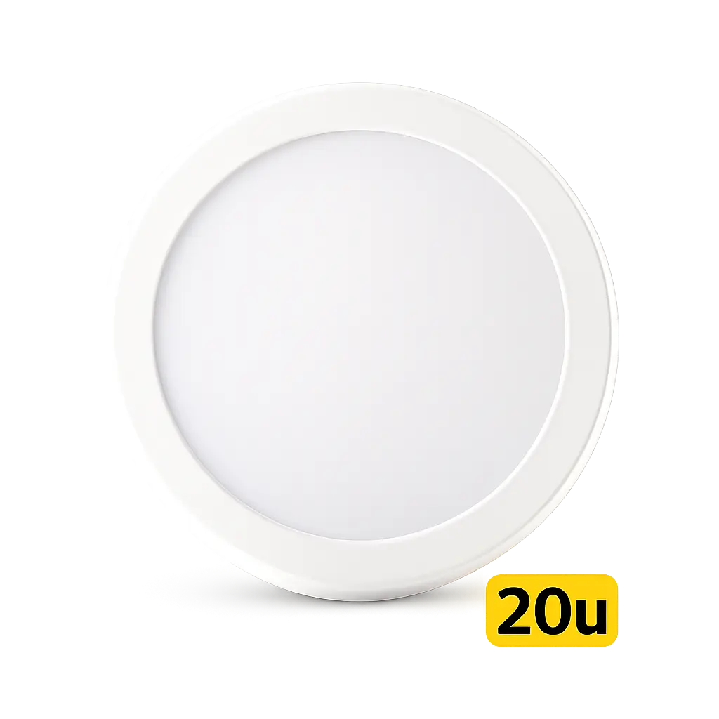 Panel Led Sobreponer Blanco Redondo Mercury X Caja