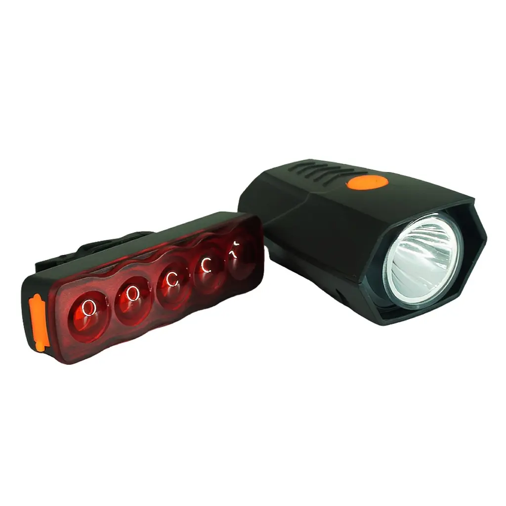Kit De Luz Led Delantera - Trasera Para Bicicleta Uduke