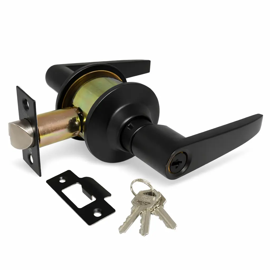 Cerrradura Manija Recta Baru Negra Feh