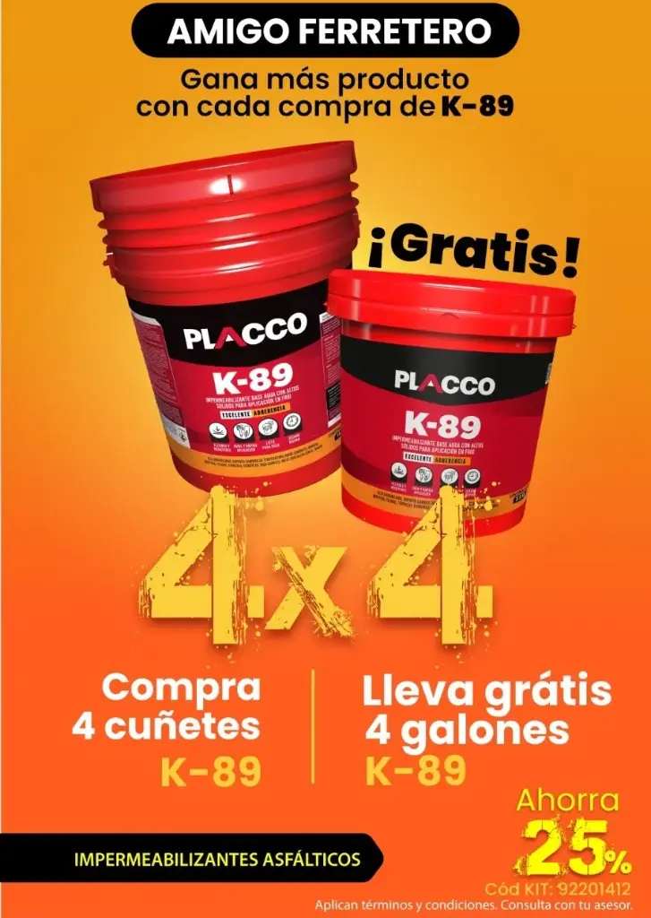 Kit Placco K-89 Pague 4 Cuñ Gratis 4 Gls