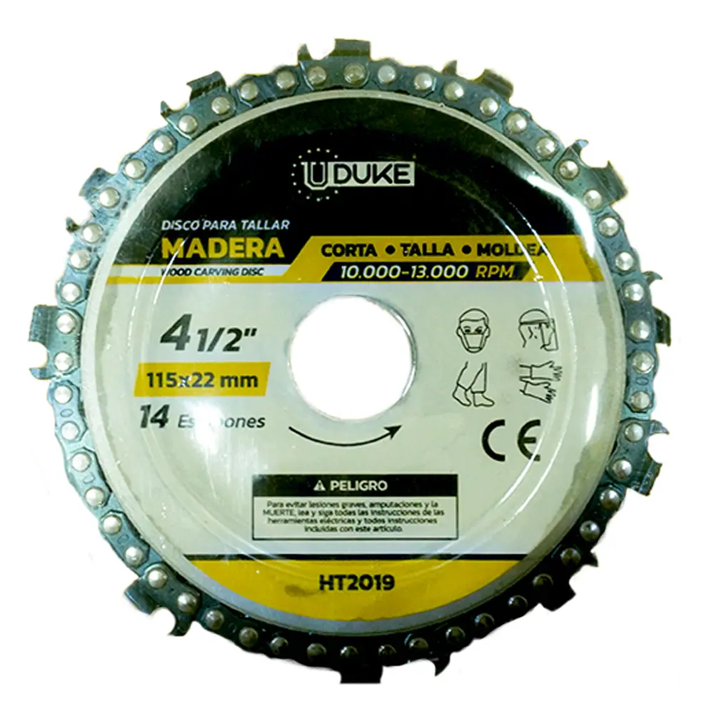 Disco Corte y Desbaste Madera 115x22mm Uduke