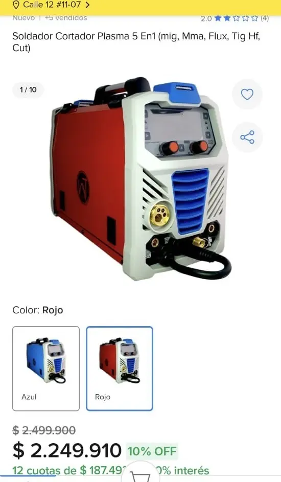 SOLDADOR CORTADOR PLASMA 5 E 1