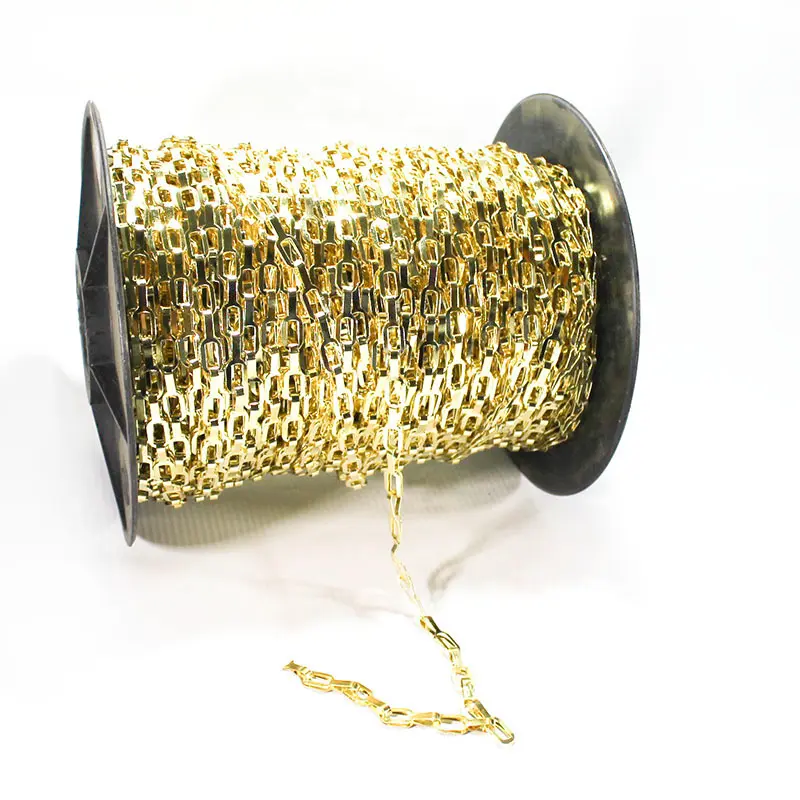 Cadena Marqueteria Plana Dorada