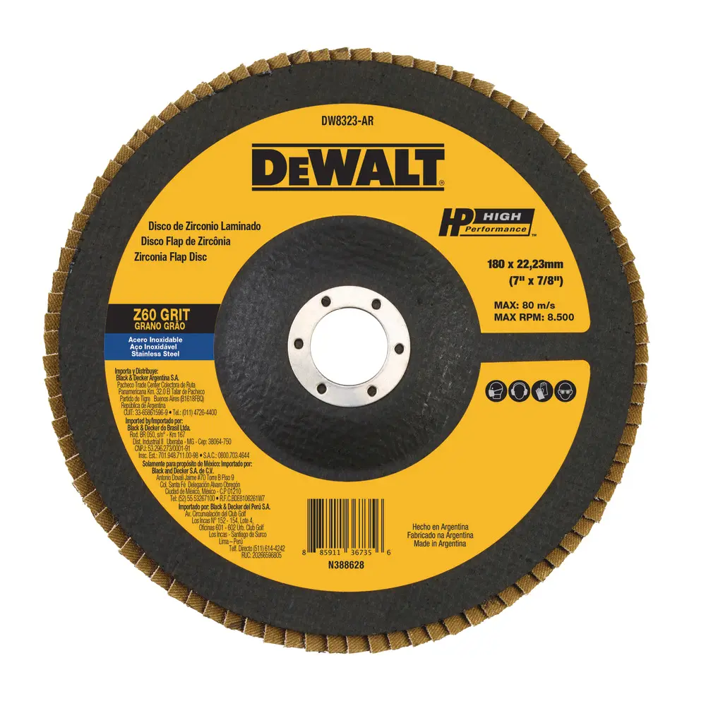 Disco Flap Zirconio 7 X 7/8 Dewalt