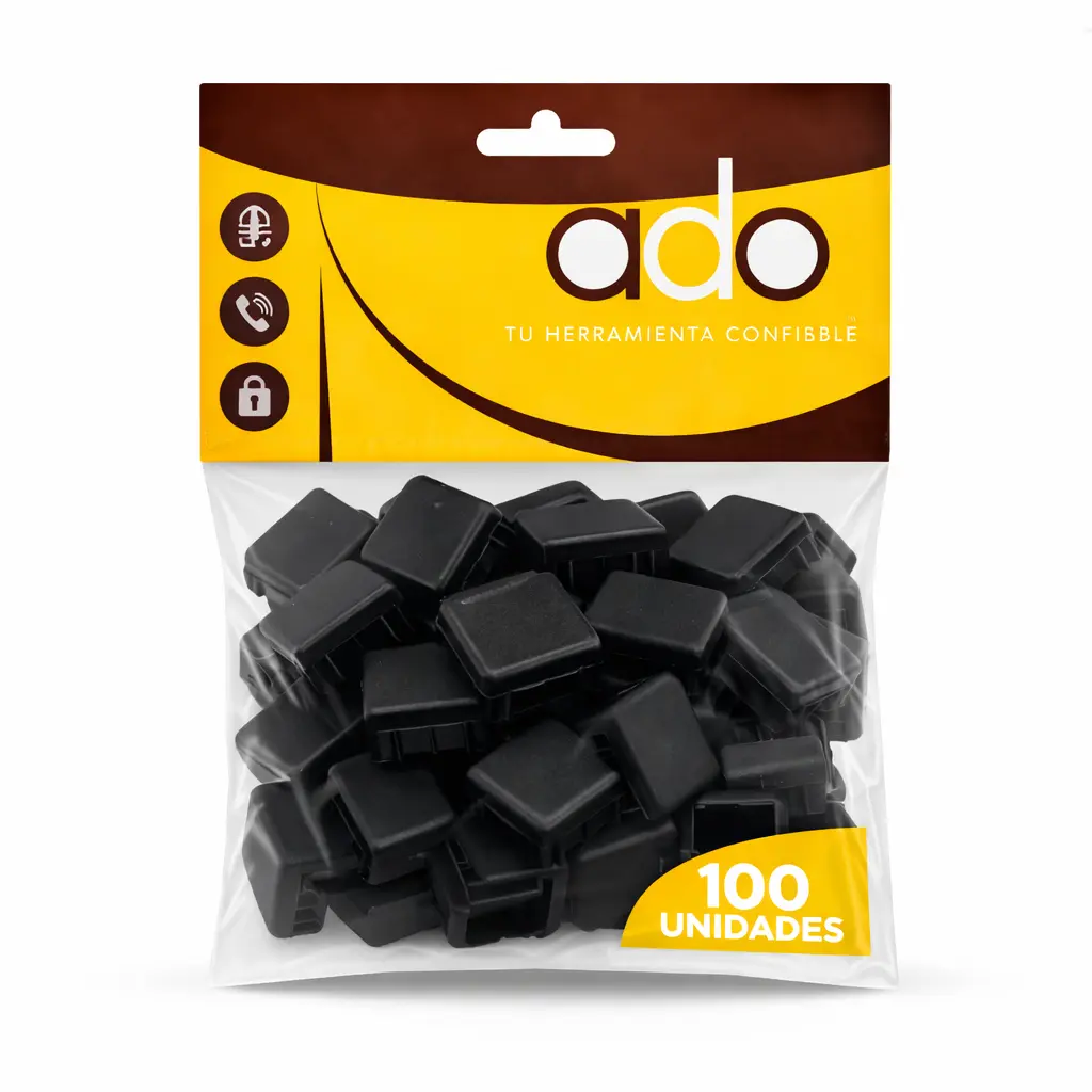 Tapon Plastico Cuadrado X 100 Unds