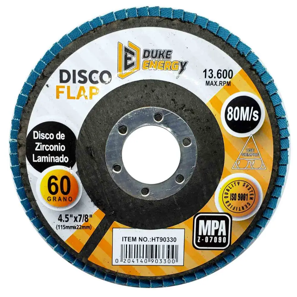 Disco Flap Duke Energy 4 1/2 Zirconio 115mm X 22mm