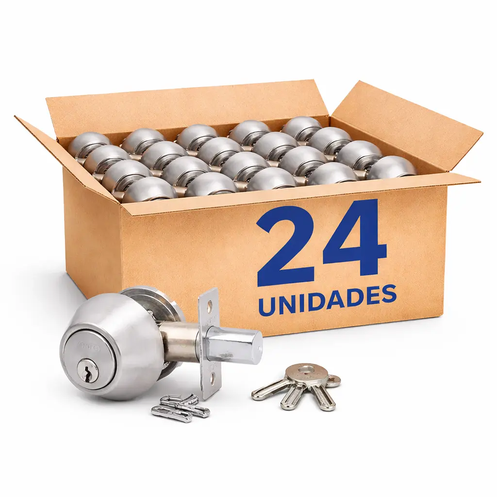 Cerradura Auxiliar Seguridad Inoxidable Thor Caja 24u 