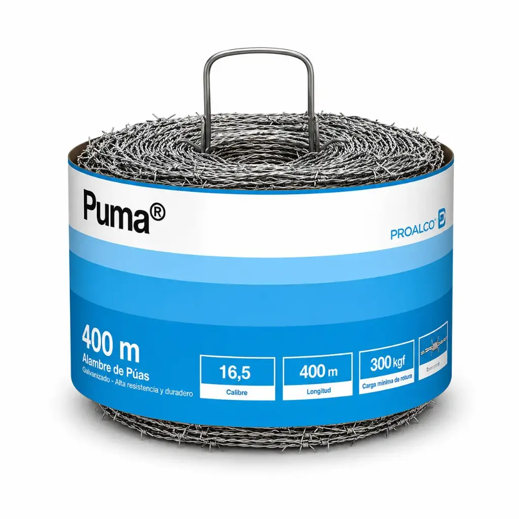 Alambre Púas Puma Calibre 16.5x400m Proalco