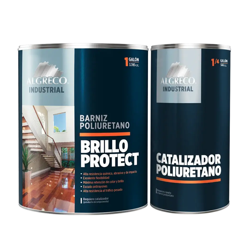 Barniz Poliuretano Brillo Protect Galon + Catalizador Algreco