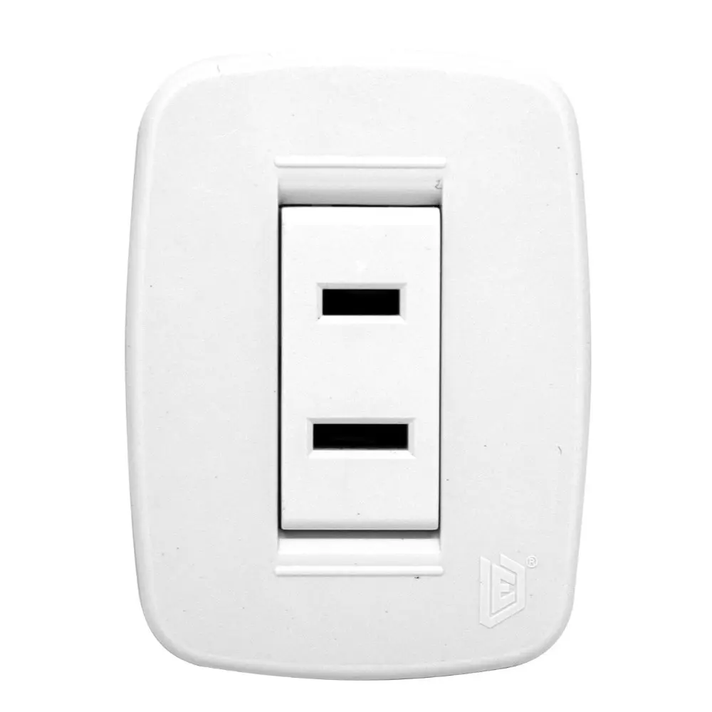 Toma Sencillo SobrePoner Blanco Duke Energy