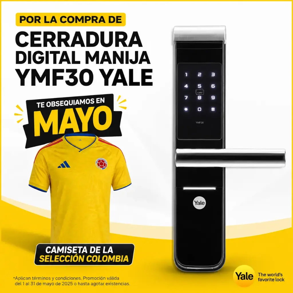 Cerradura Digital Manija YMF30 Yale + Camiseta Seleccion Gratis