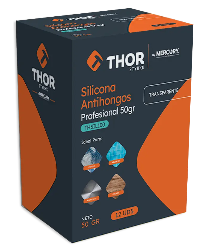 Silicona Transparente Antihongos 50g x 12und Thor