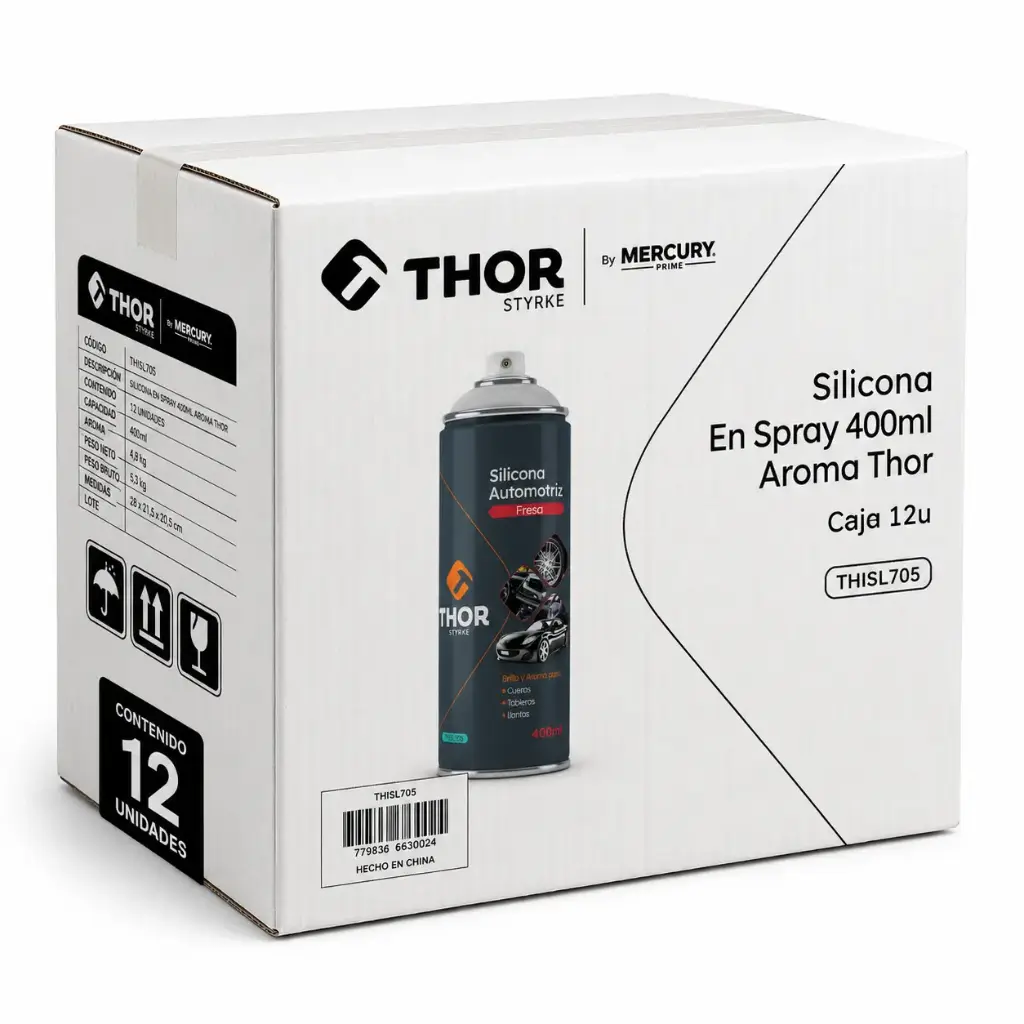 Silicona En Spray 400ml Aroma Thor Caja 12u
