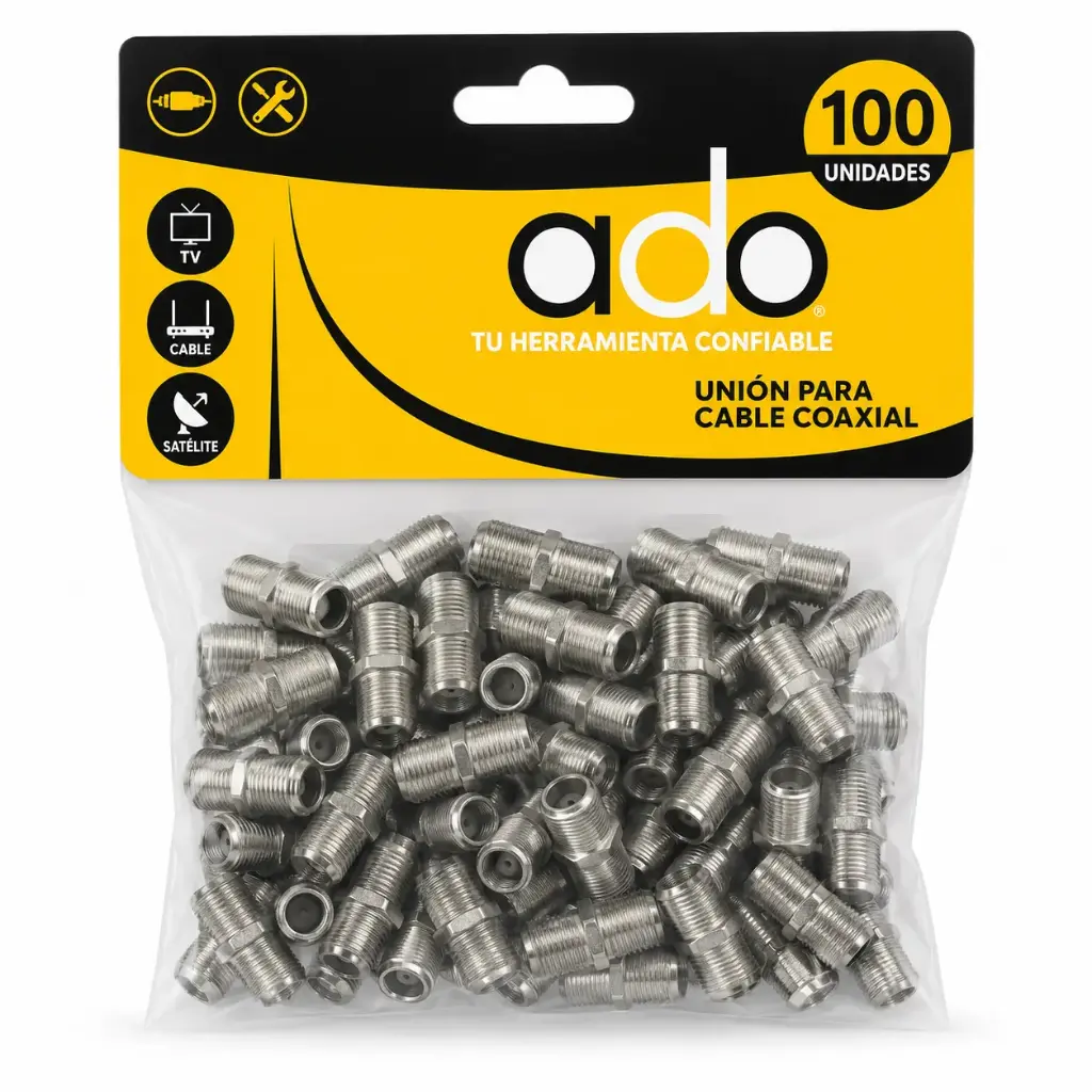 Union Para Cable Coaxial Uduke Pack 100u