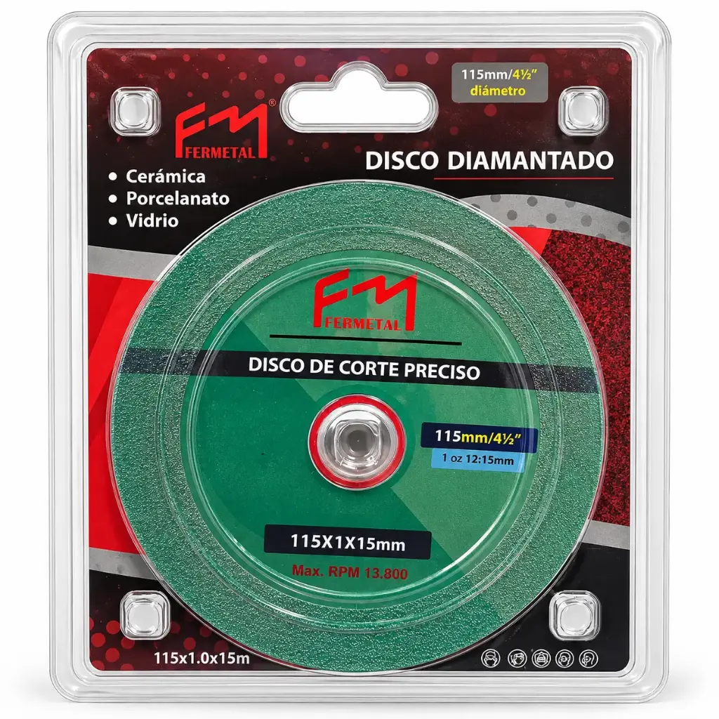 Disco De Corte Verde Vidrio Fermetal