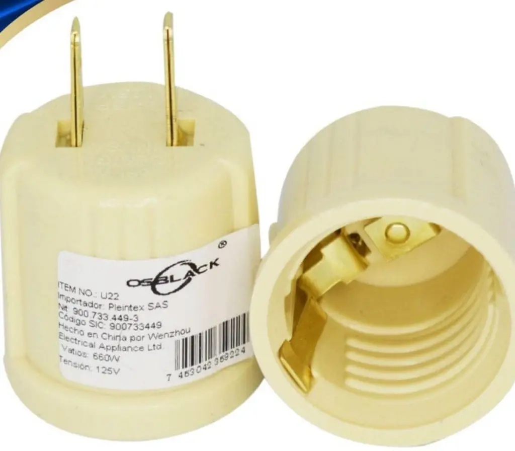 Portalampara Con Pins Probador de Bombillo Osblack