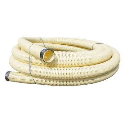 Rollo Tubo Pvc Drenaje Corrugado Sin Filtro Perforado 4"X30m Durman