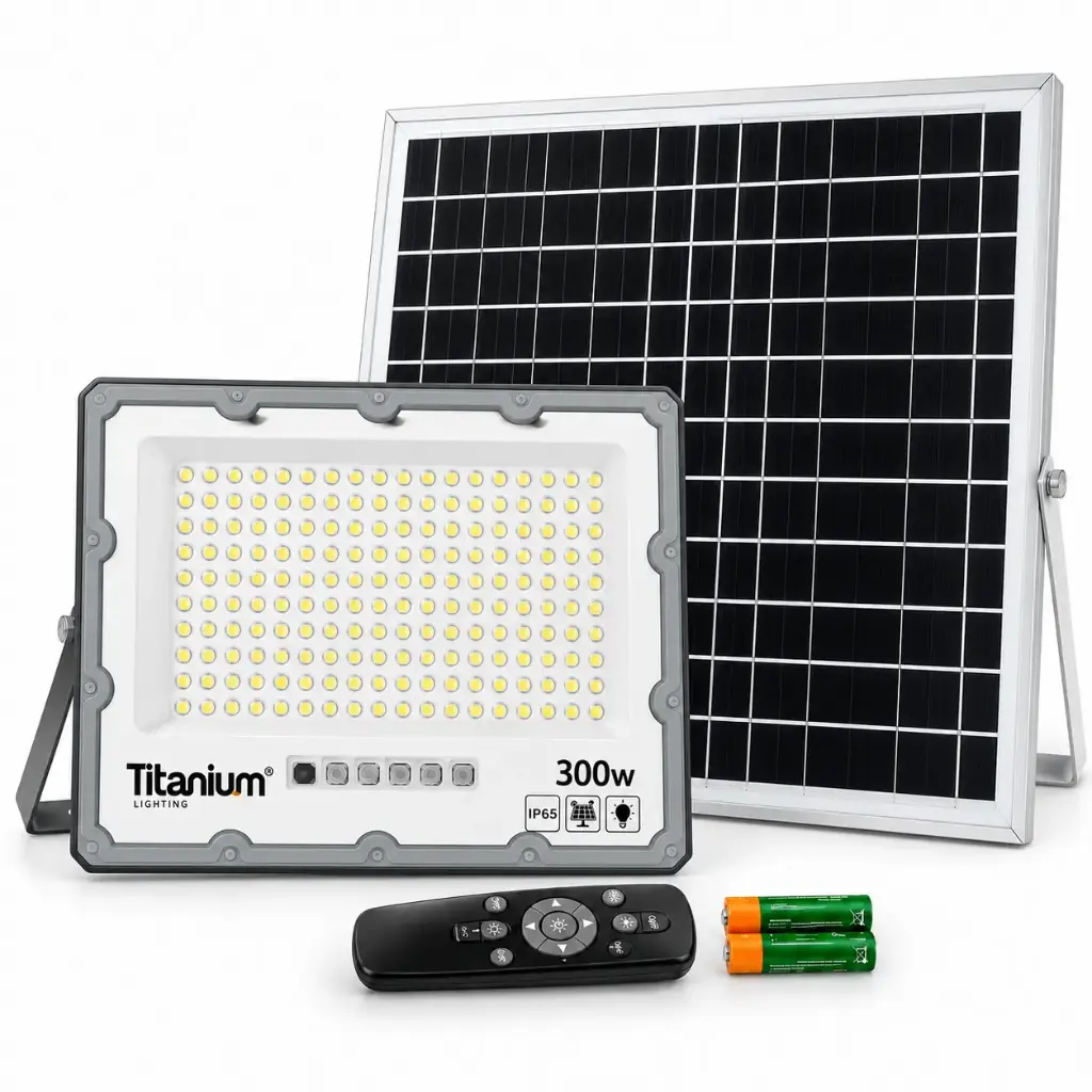 Kit Reflector Solar LED High Lumen + Panel Solar 300w Titanium (TTA260+TTA261)