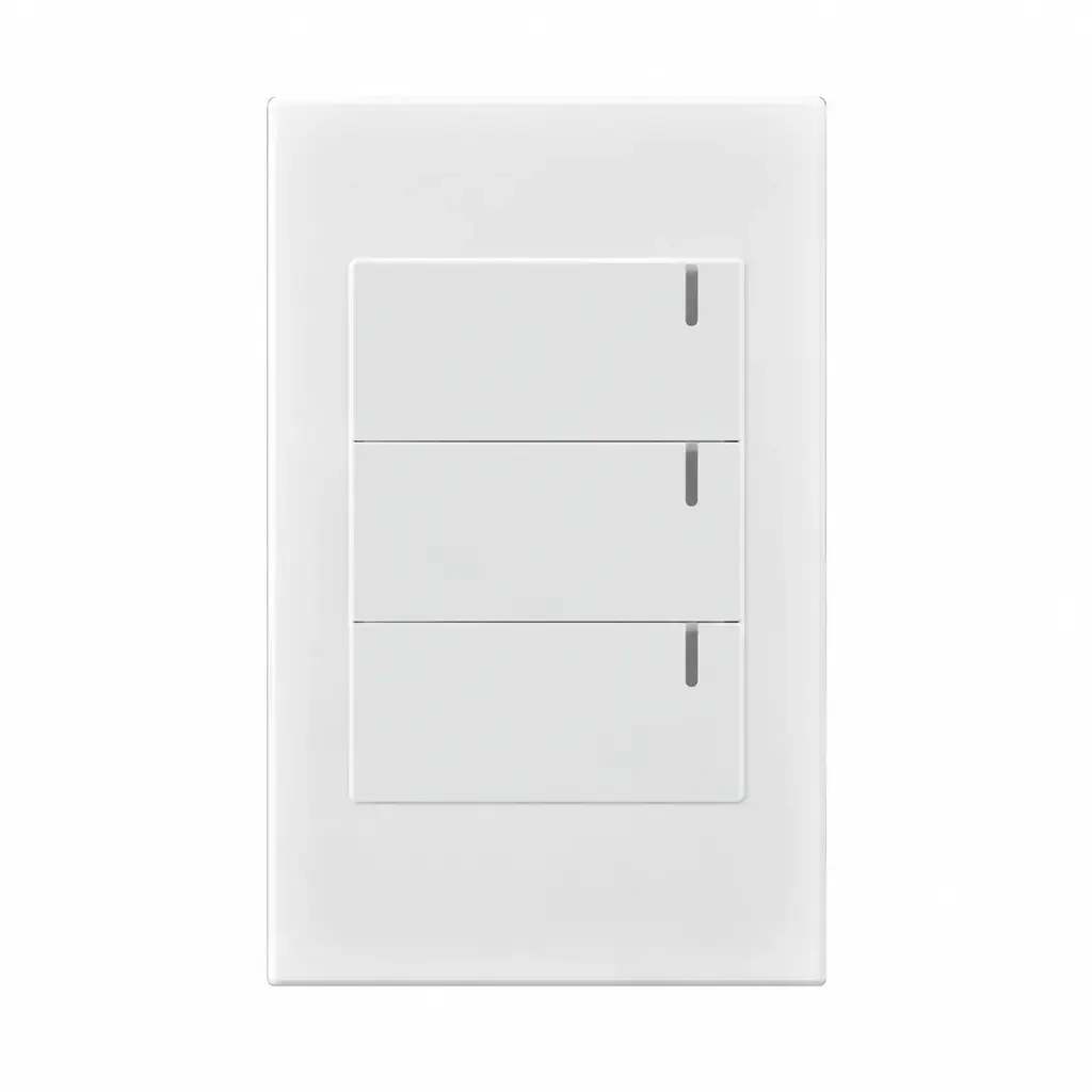 Interruptor Triple Conmutable Mercury Premium White