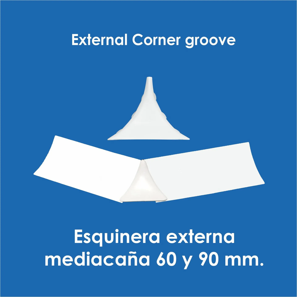 Esquinera externa media caña Uniperfiles