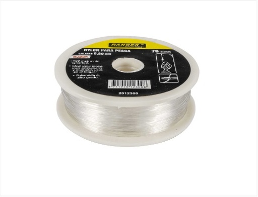 [04200037] NYLON BLANCO P/PESCA 0.60MM X100M(40LB) B 0.60 RANGER