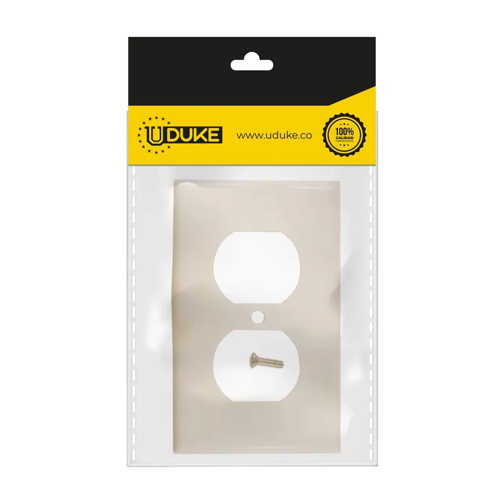 Tapa Plastica Toma Doble Tipo Leviton Uduke