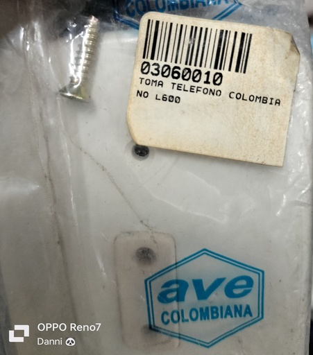 [03060010] TOMA TELEFONO COLOMBIA L600