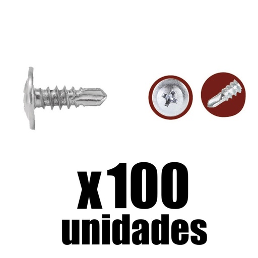Tornillo Truss Punta Broca #8 Ado x 100u