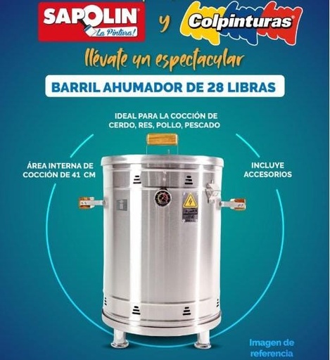 [7122024] Barril ahumador de 28lbs